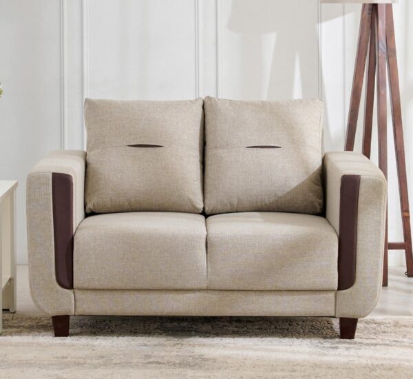 Berry Fabric Two Seater Sofa - Image 2